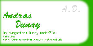 andras dunay business card